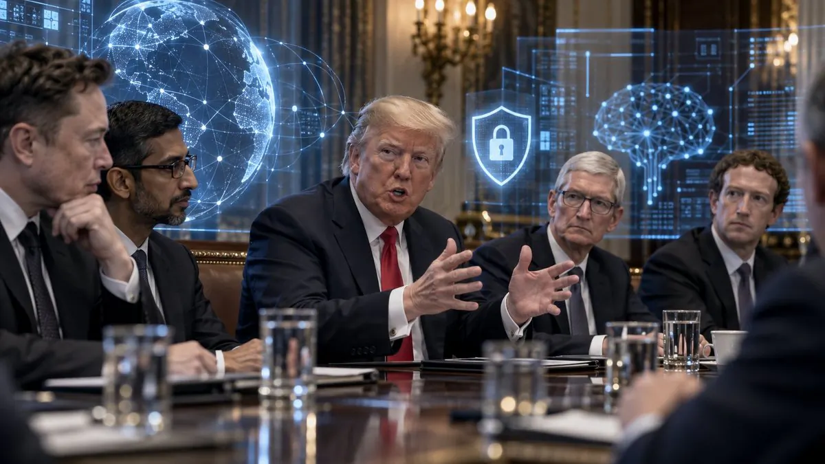 Trump reune lideres de IA e amplia pressao