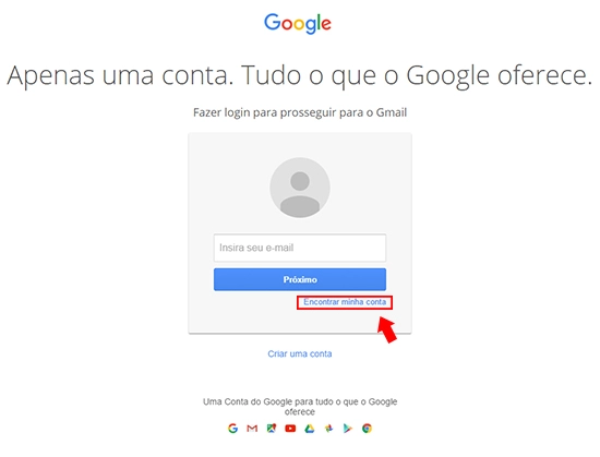 imagem contendo a seção do formulário para recuperar senha